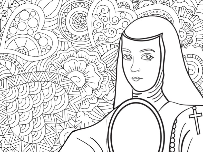 Dibujo Sor Juana Inés de la Cruz