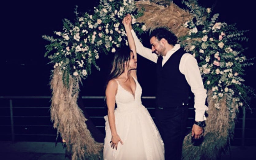 Dulce María y Paco Álvarez en su boda.