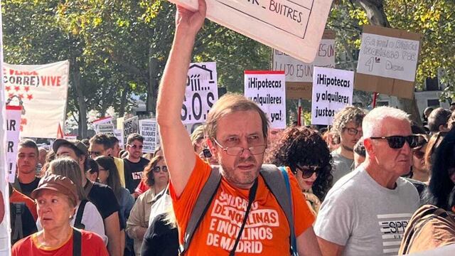 Marcha por aumento de rentas en Madrid