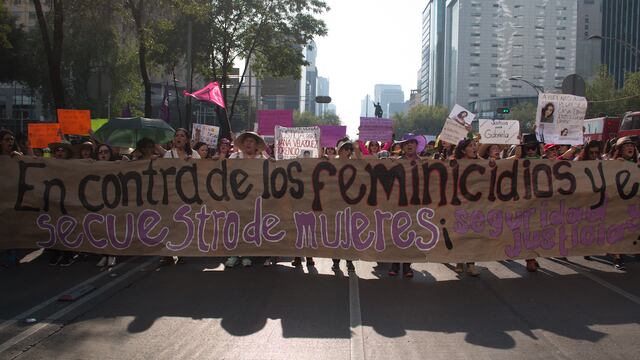 Marcha contra feminicidios.