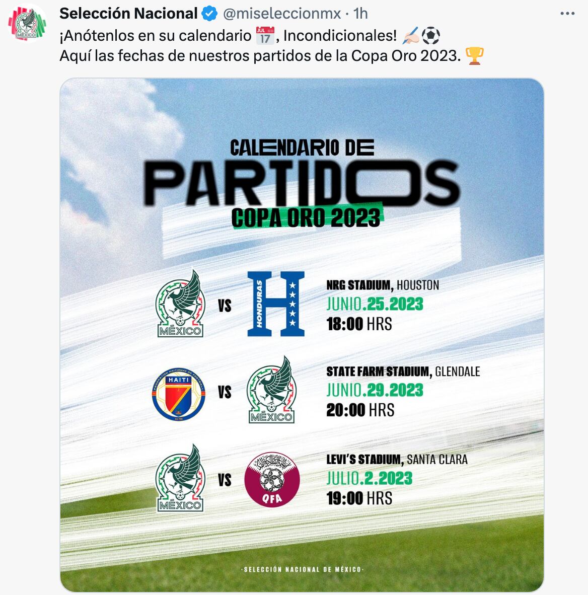 Selección Mexicana en Copa Oro 2023