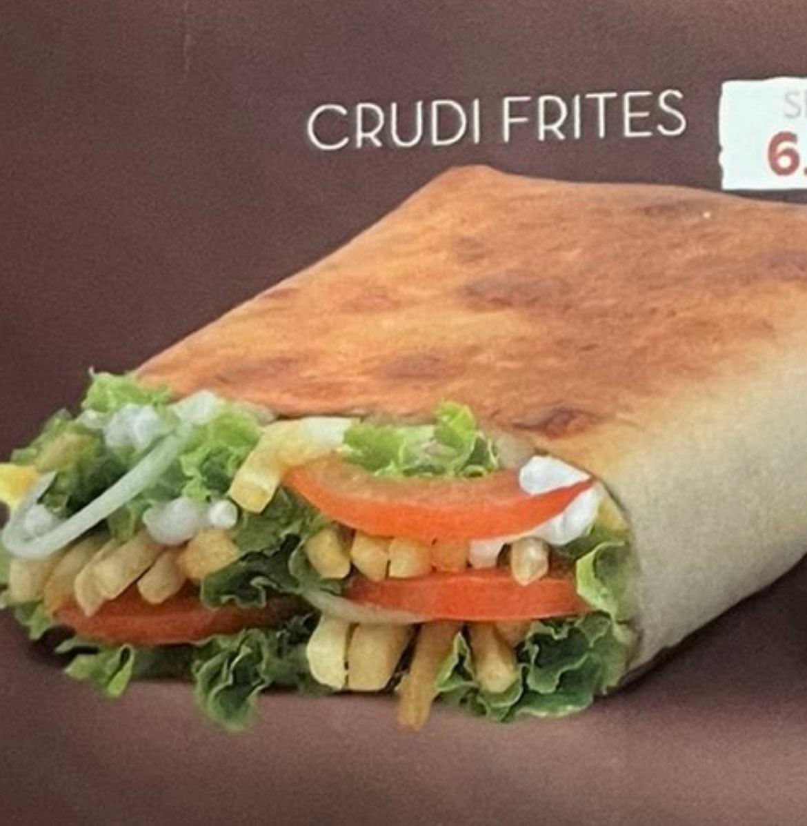 Taco francés con papas fritas y ensalada