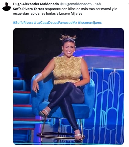 Se burlan del aspecto físico de Sofía Rivera Torres
