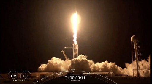 Cohete de SpaceX con la misión Inspiration4