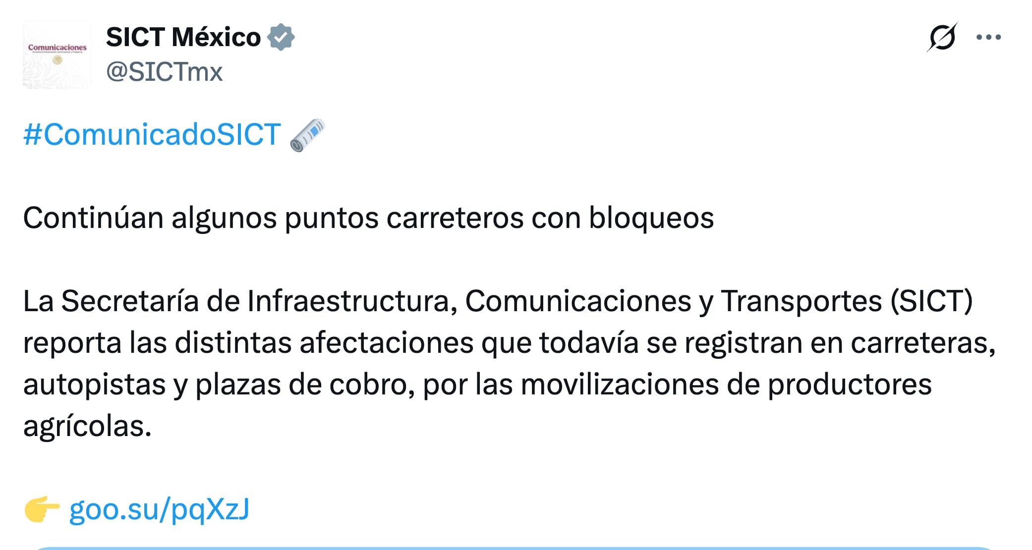 Bloqueos de agricultores