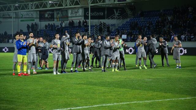 El Porto tras vencer al Feirense.