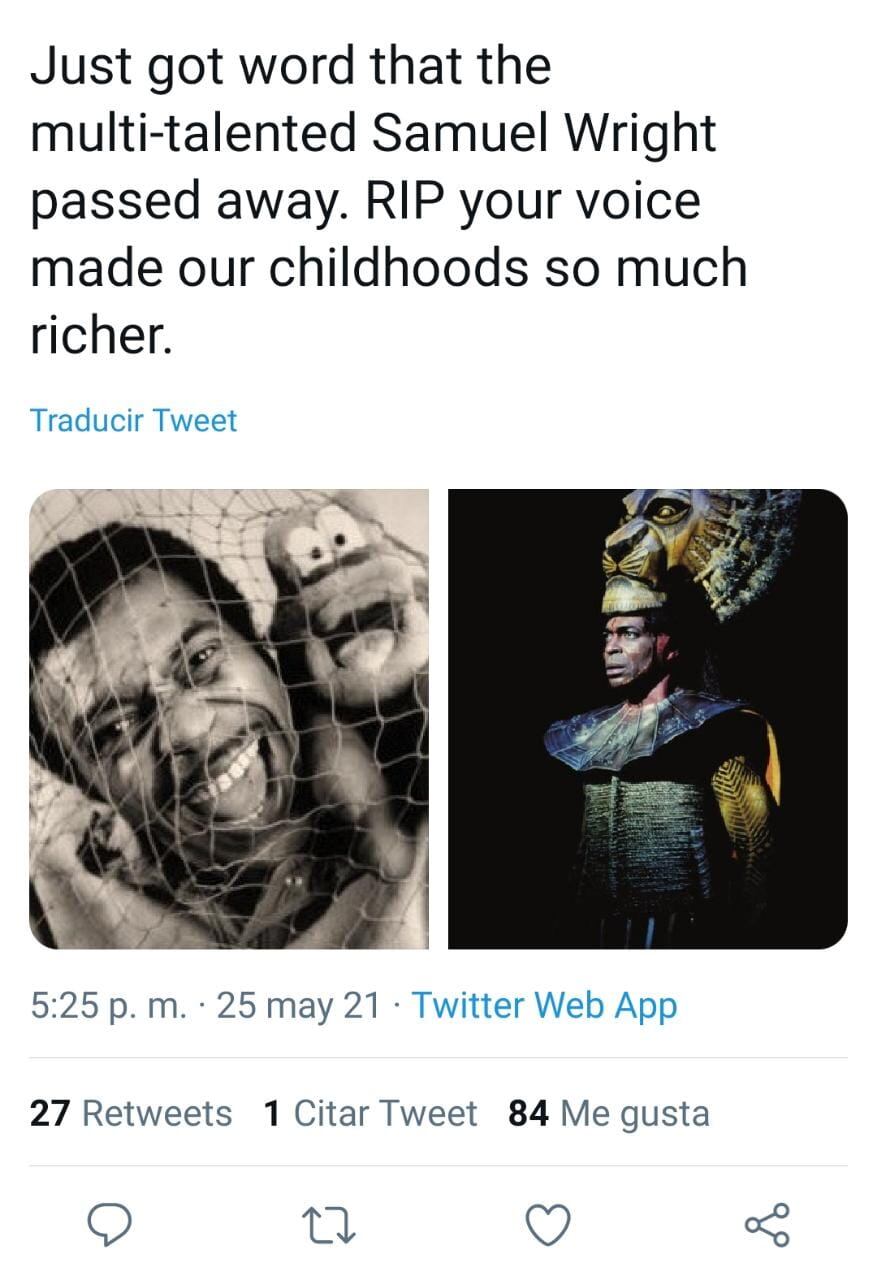 Publicación de Twitter - @ERodBuster1