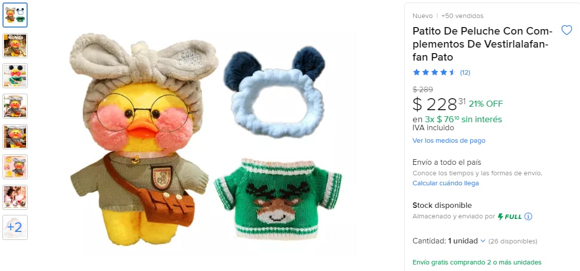 Patito de papel de TikTok que ya es peluche