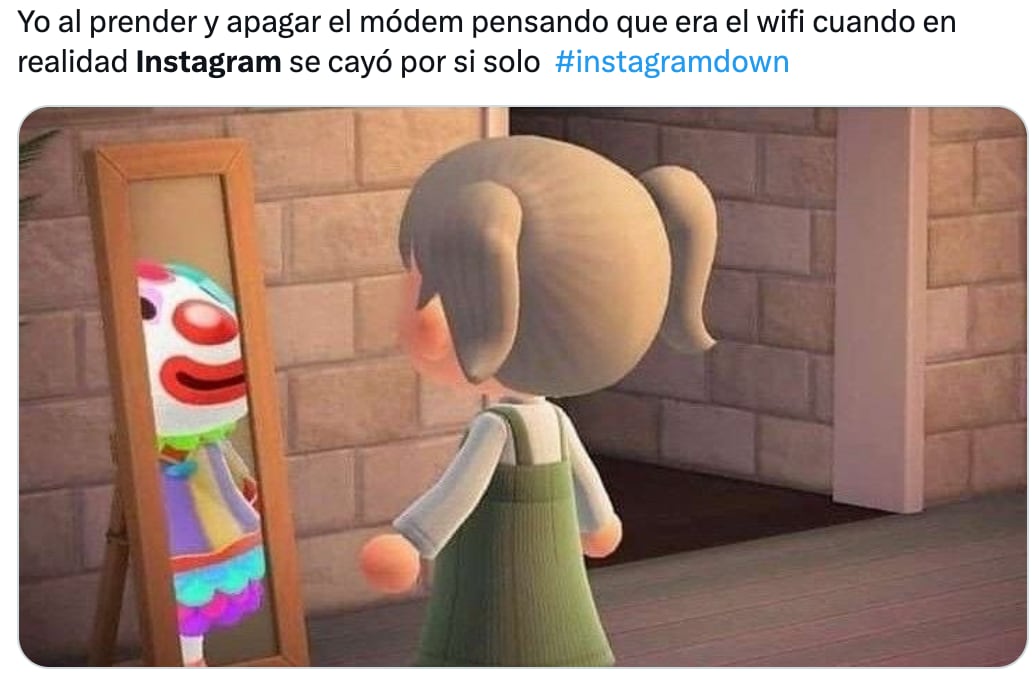 Memes de la caída de Instagram