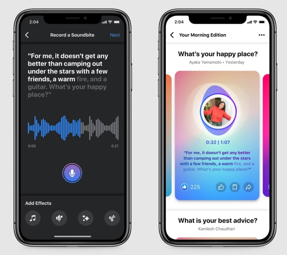 'Soundbite' de Facebook