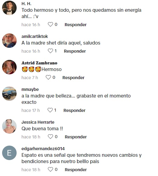 Reacciones al video de rayos impactando en el cráter de un volcán