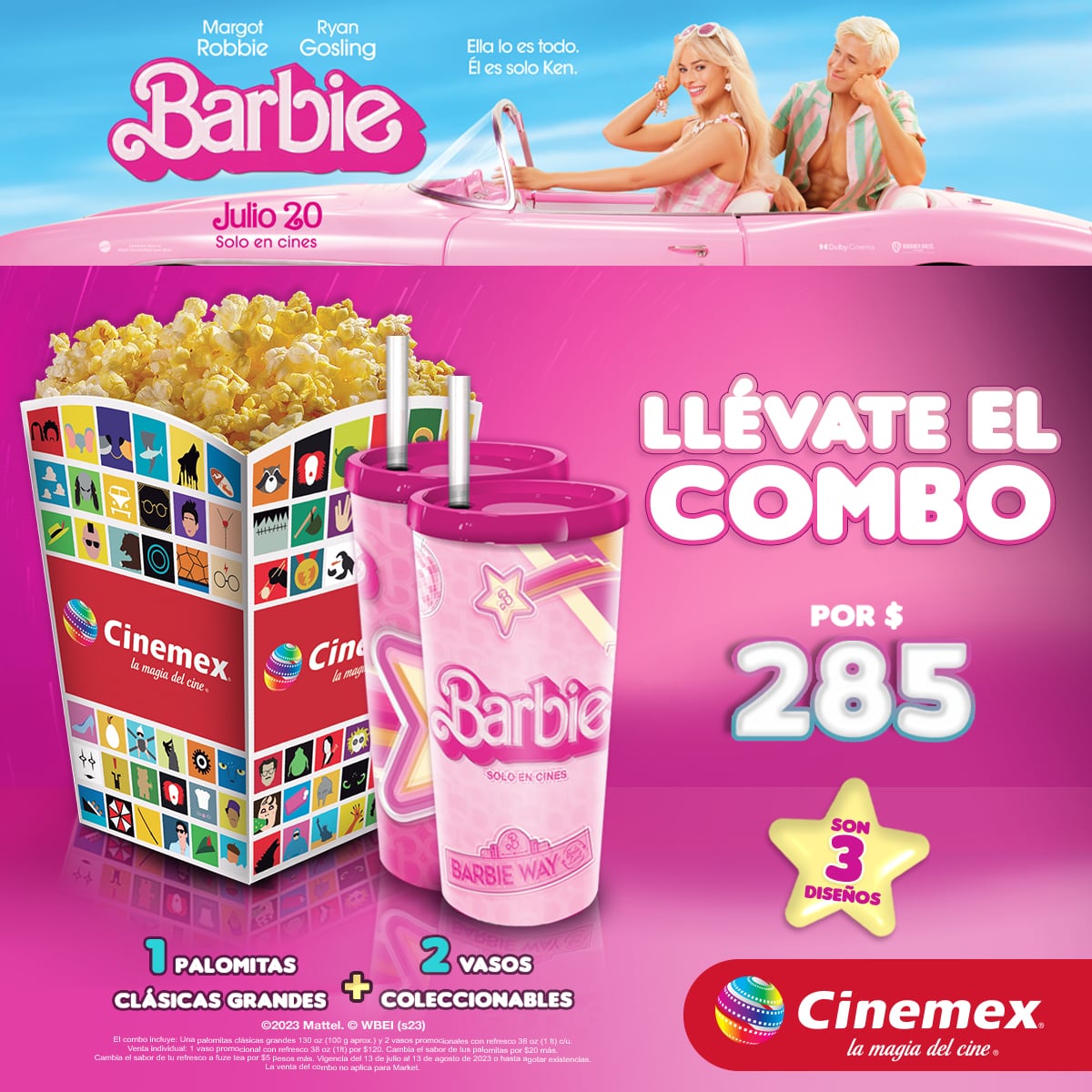 Combo Barbie Cinemex