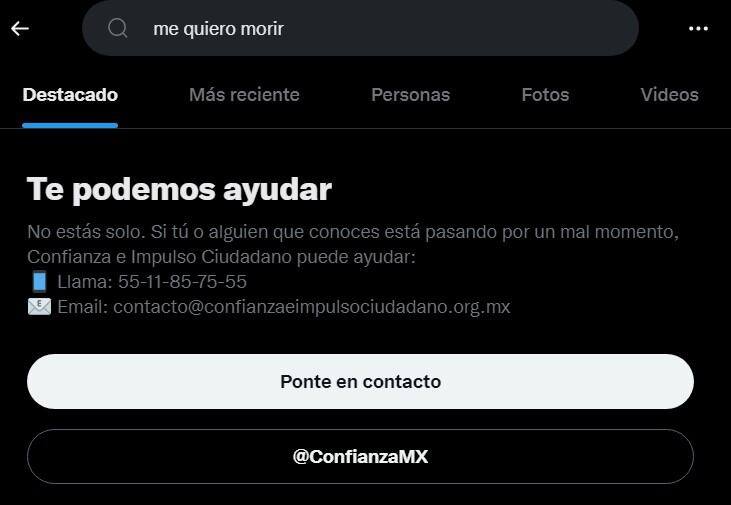 Aviso de Twitter