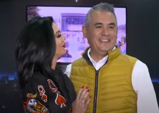 Paola Durante con Mario Cazares.