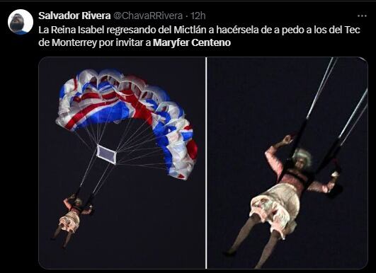 Memes de Maryfer Centeno en el Tec de Monterrey y la reina Isabel