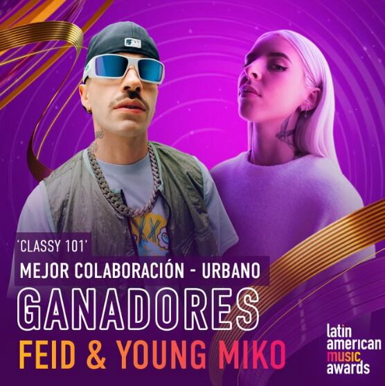 Latin American Music Awards 2024: Feid & Young Miko ganan a Mejor Colaboración – Urbano