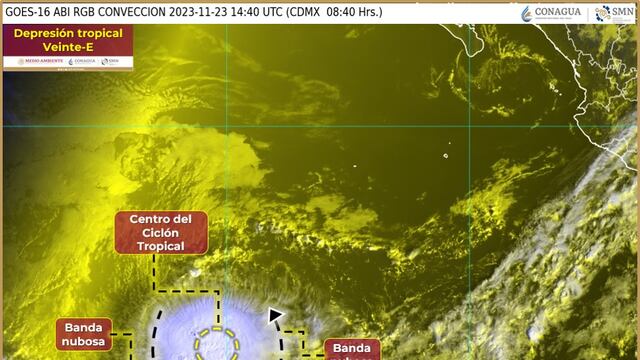 Depresión tropical Cuatro-E en el Océano Pacífico
