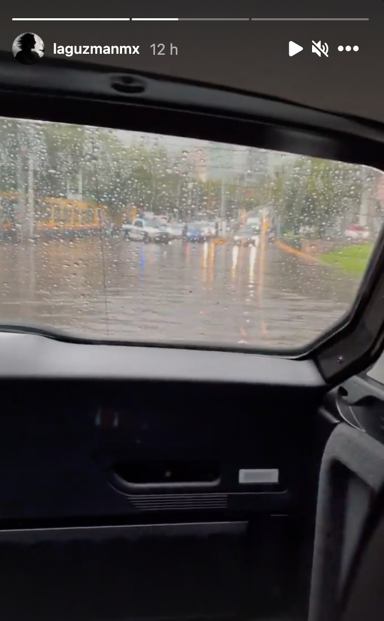 Alejandra Guzmán en inundación en CDMX