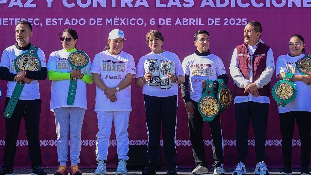 Clase Nacional de Box con Delfina Gómez, gobernadora del Estado de México