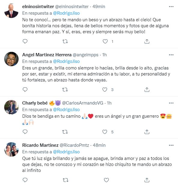 Reacciones al emotivo mensaje de Rodrigo Jisó.