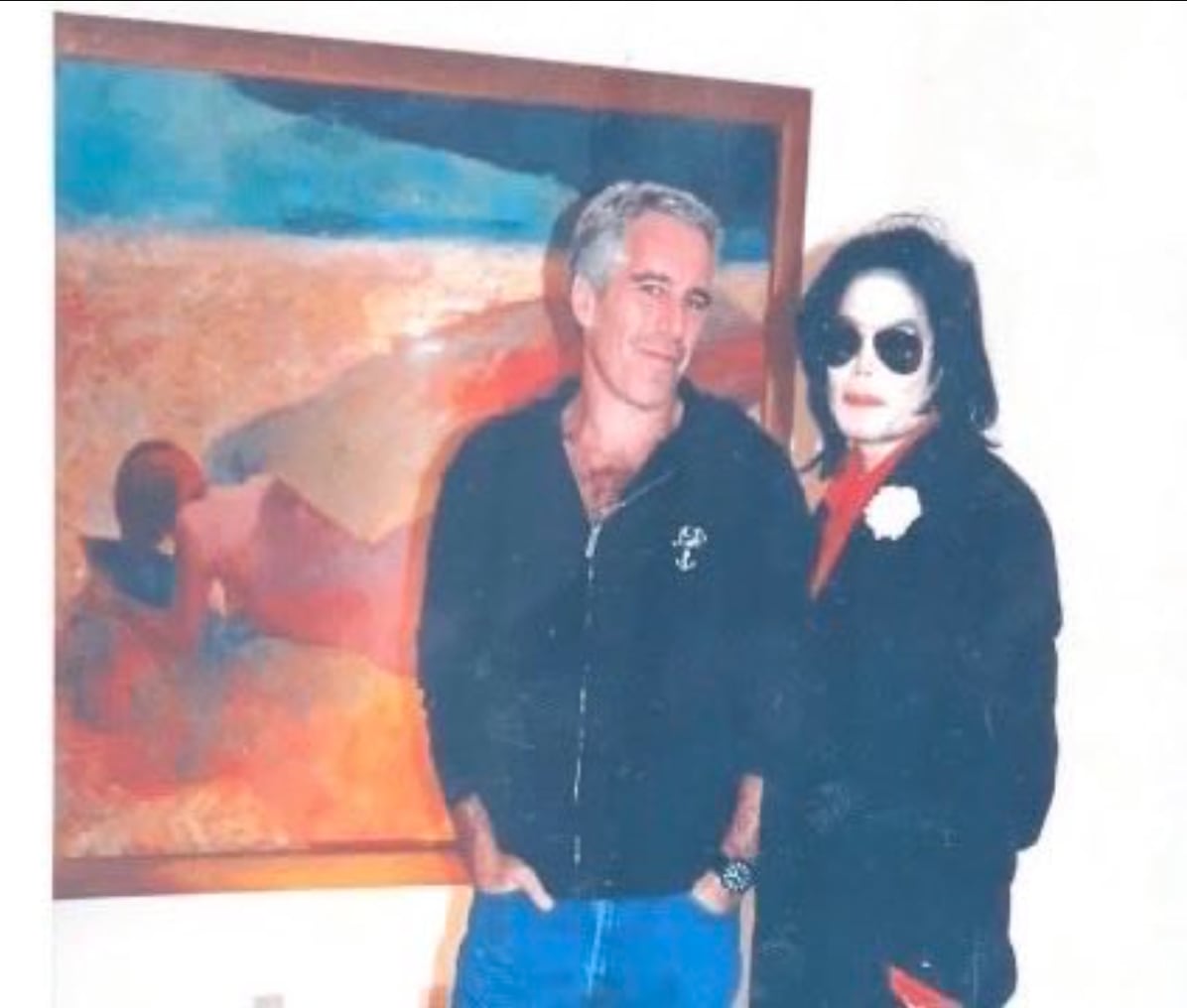 Michael Jackson junto a Epstein