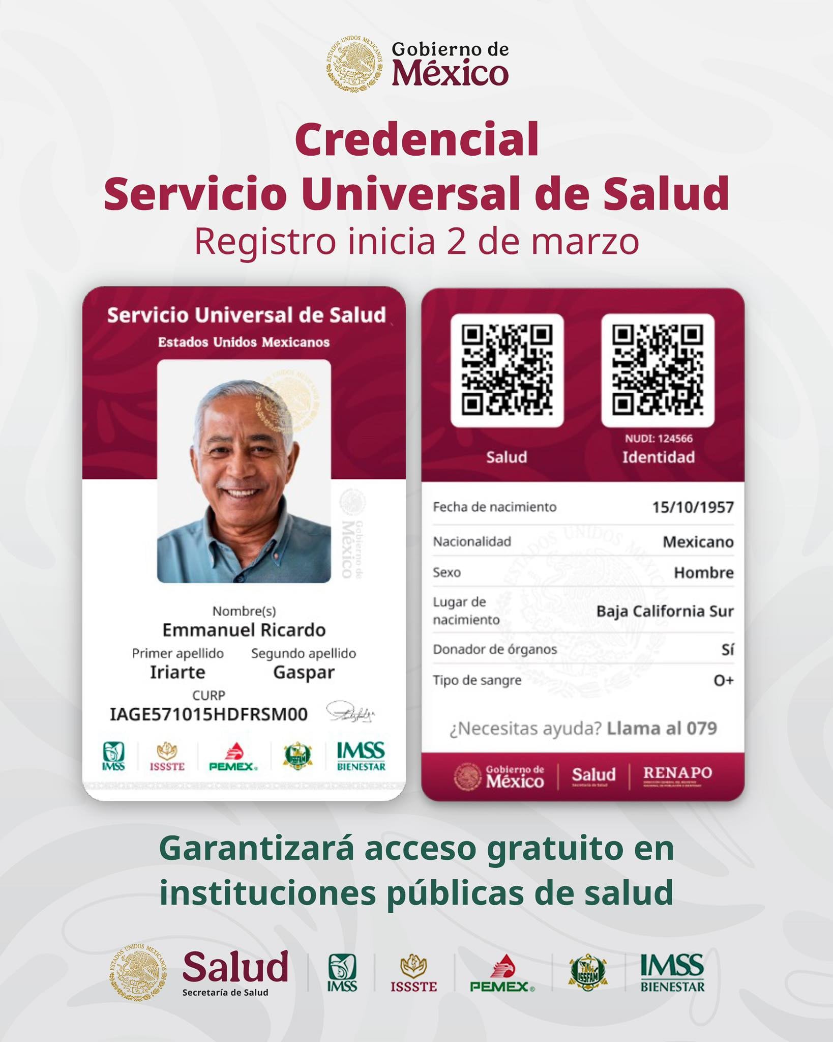 La credencial del Servicio Universal de Salud también será digital