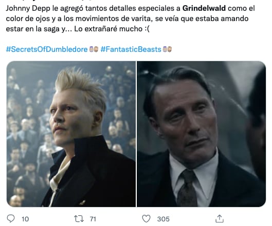 Mads Mikkelsen como Gellert Grindelwald y sus comparaciones con Johnny Depp
