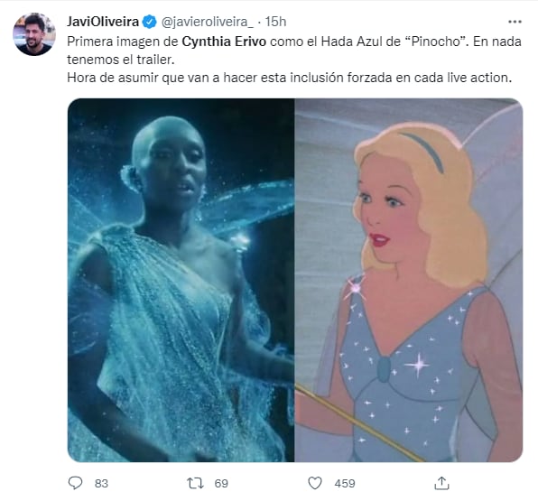 Reacción al Hada Azul de Cynthia Erivo en la película Pinocho 2022