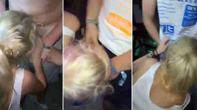 Turista británica haciendo "Mamading"