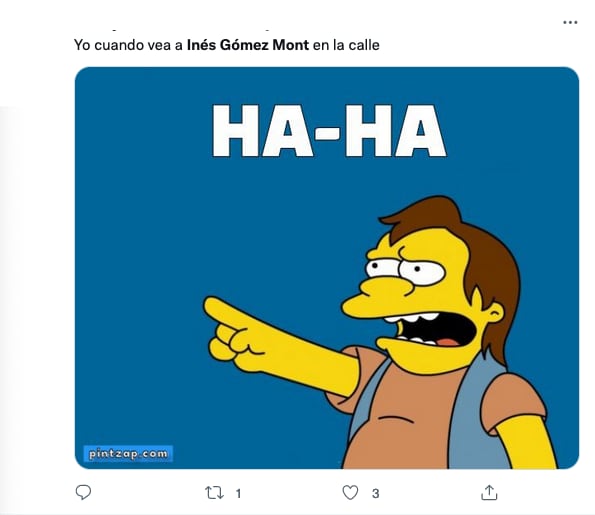 Meme sobre Inés Gómez Mont por estar en la CDMX