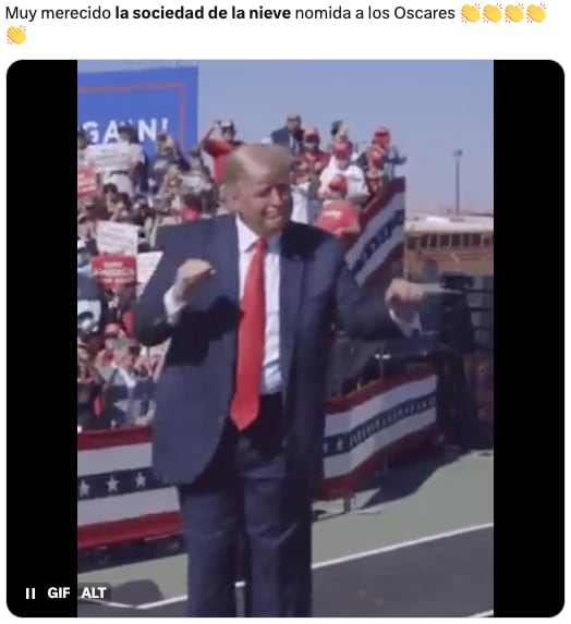 Memes festejan a La sociedad de la nieve por sus nominaciones al Oscar 2024