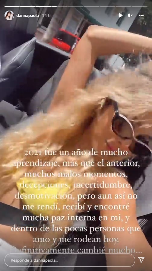 Danna Paola asegura que el 2021 fue de mucho aprendizaje