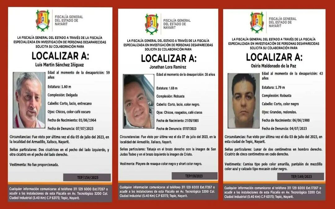 LUIS MARTÍN SÁNCHEZ ÍÑIGUEZ, JONATHAN LORA Y OSIRIS MALDONADO DE LA PAZ, PERIODISTAS DESAPARECIDOS EN EL ESTADO DE NAYARIT