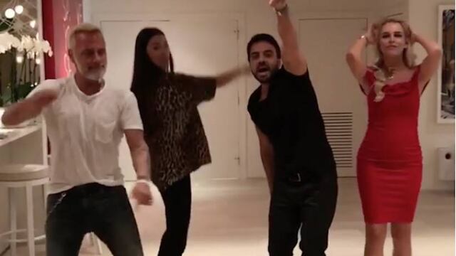 Gianluca Vacchi baila con Luis Fonsi