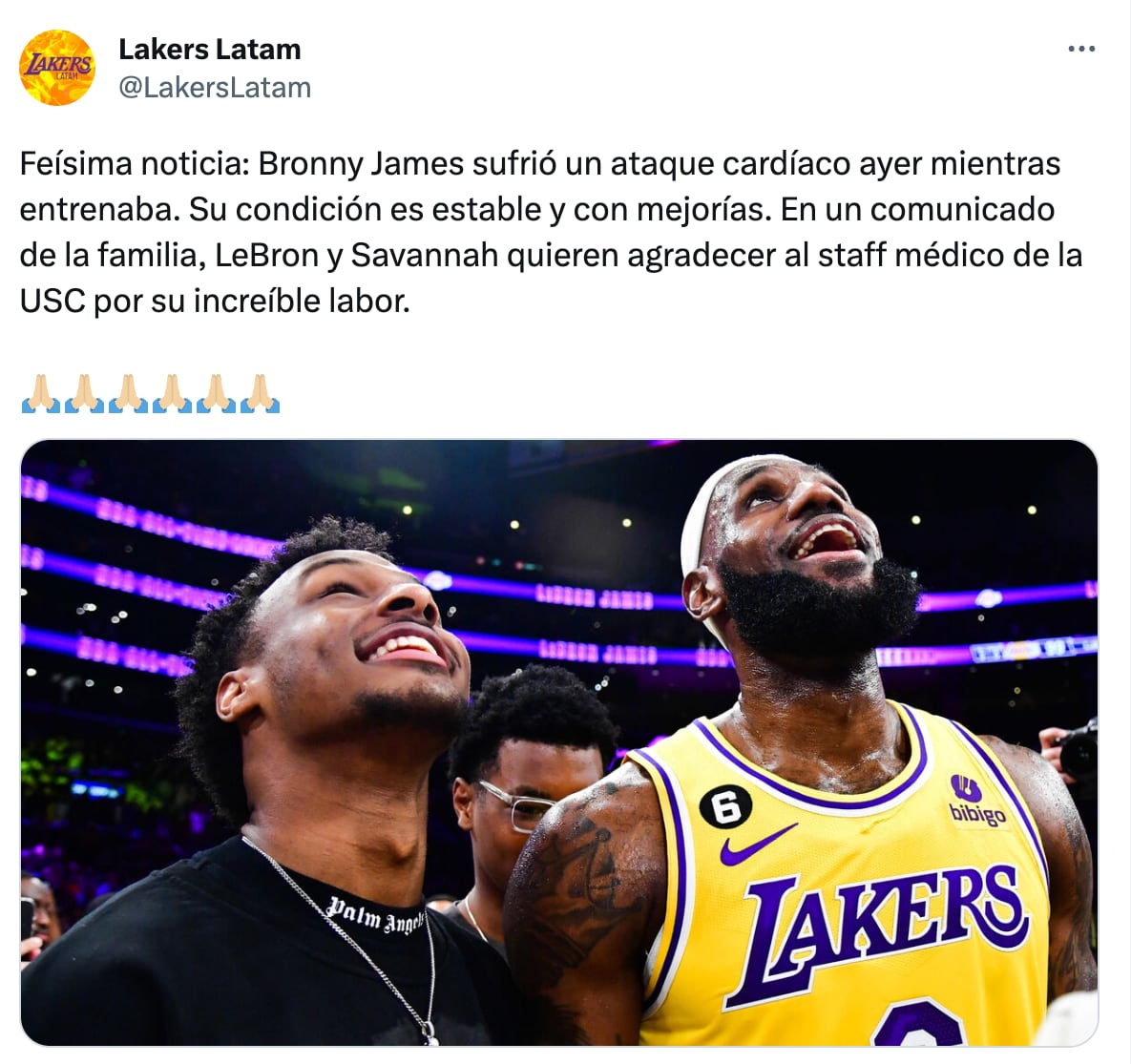 LeBron James y su hijo