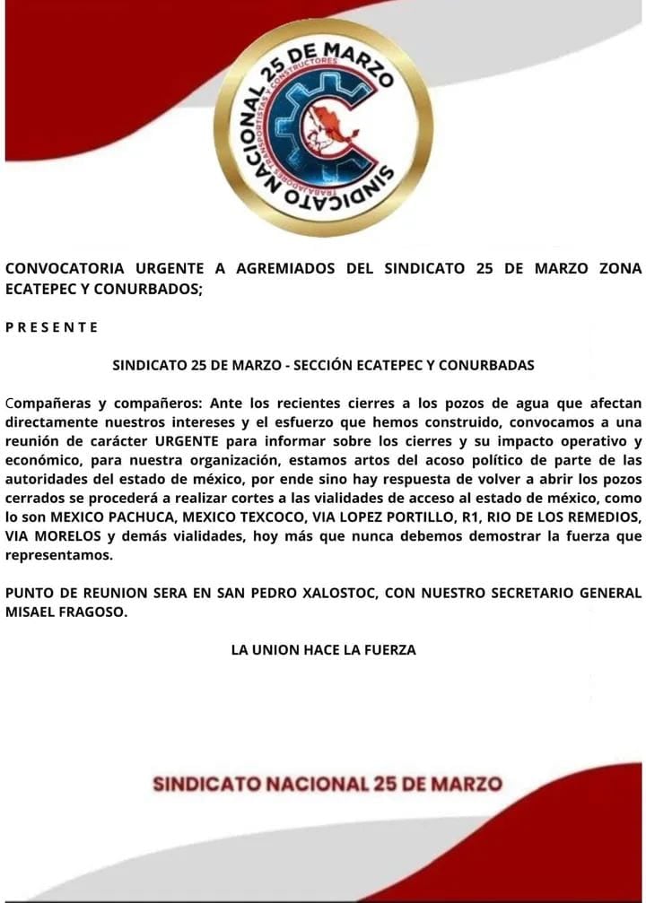 Piperos de USON liderados por Misael Fragoso bloquean vialidades en Ecatepec.
