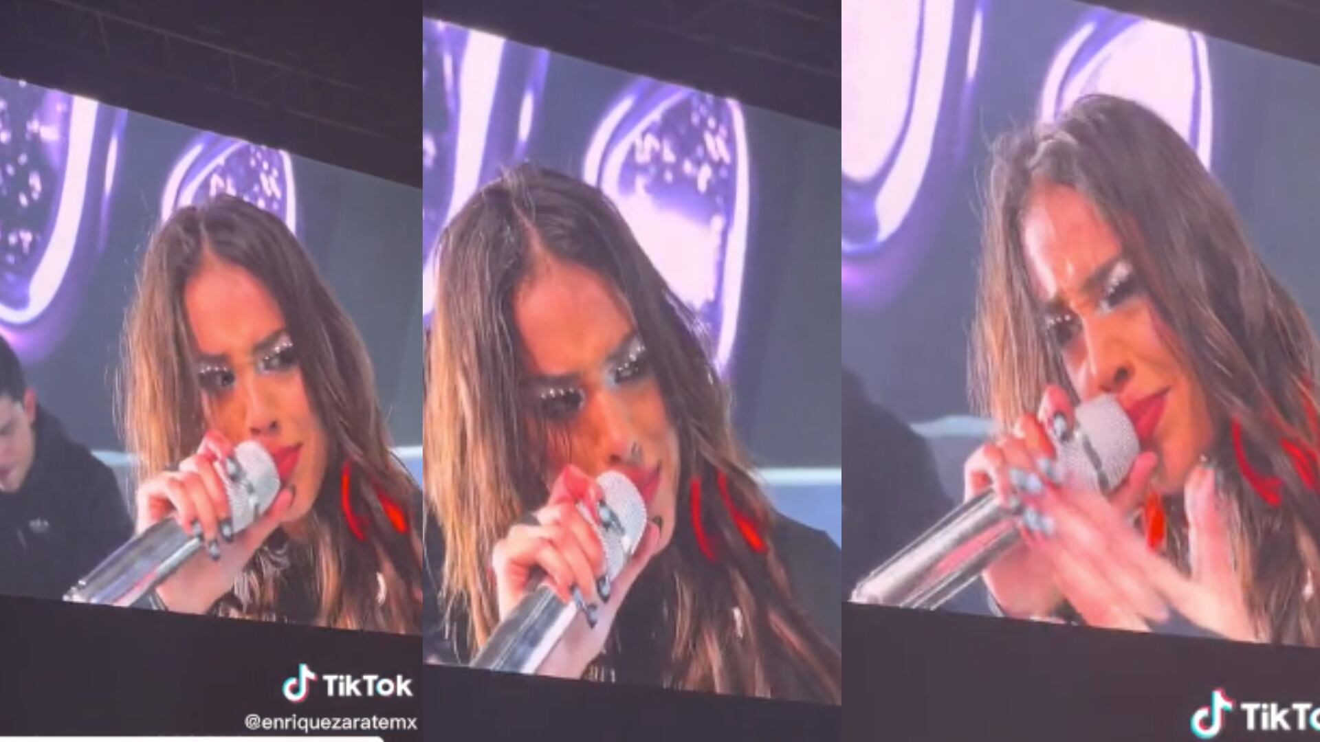 Danna Paola se enoja con su ingeniero de sonido y lo hace evidente.