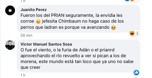 comentarios sobre la destrucción del espectacular destruido de Claudia Sheinbaum en Tabasco