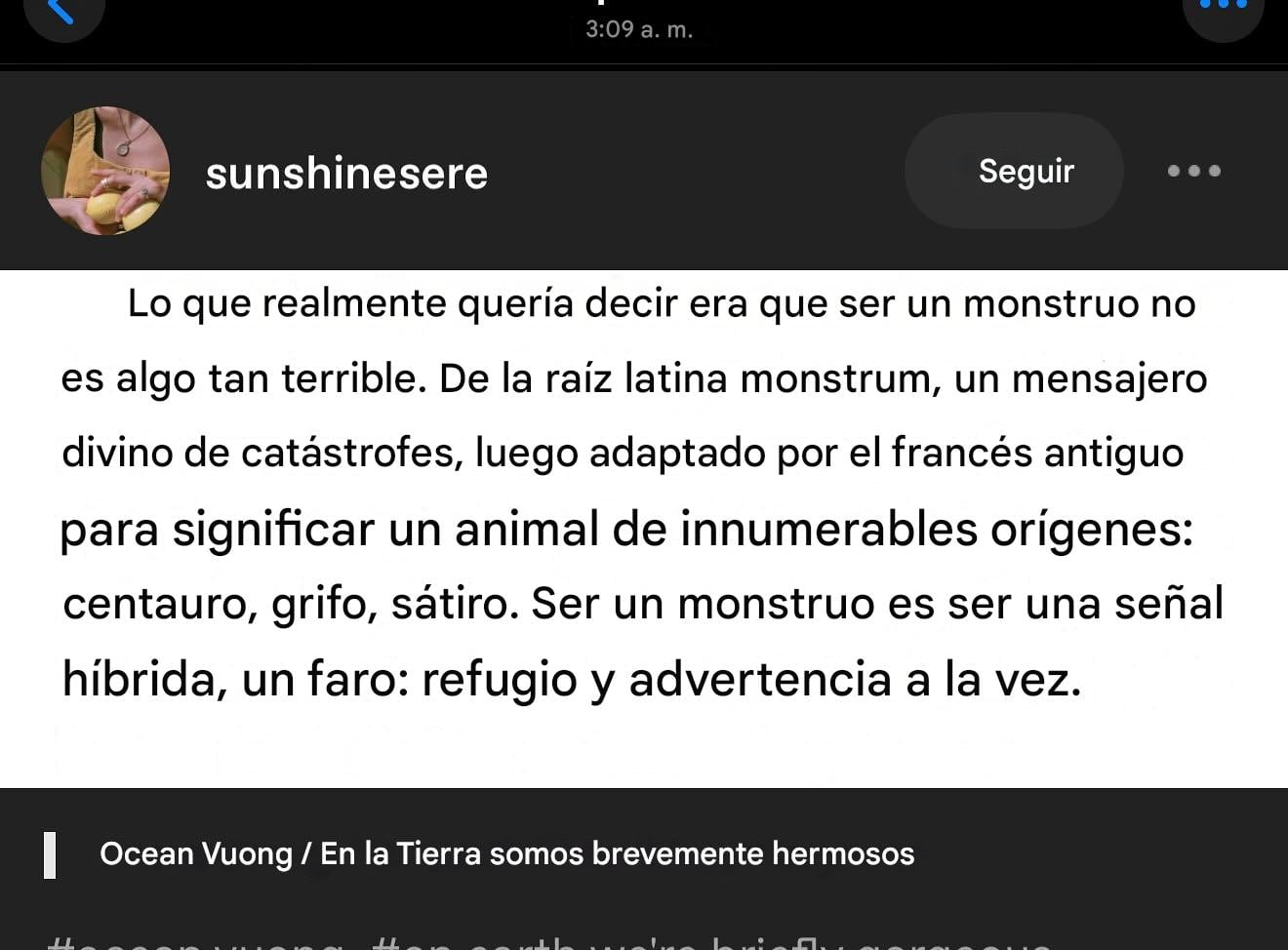 Post de Jezzini sobre los mounstruos.