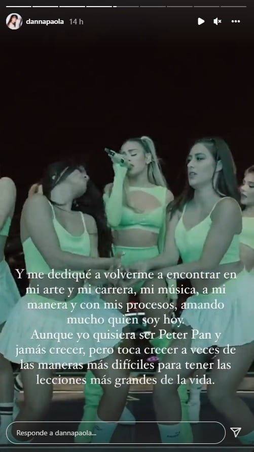 A Danna Paola le gustaría ser como Peter Pan