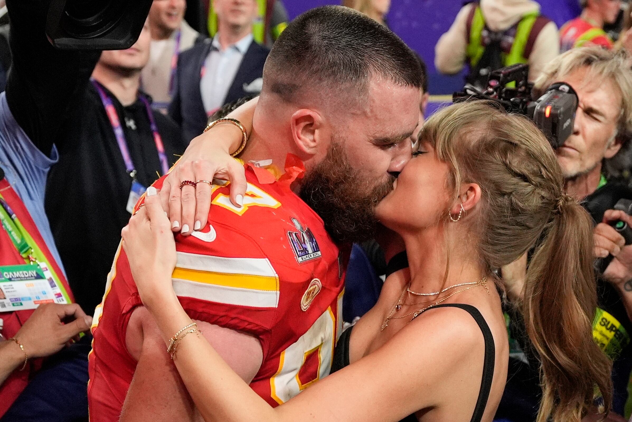 Taylor Swift y Travis Kelce en el Super Bowl 2024