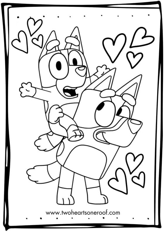 Dibujos de Bandit, el papá de Bluey, para el Día del Padre