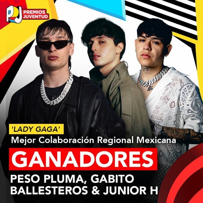 Ganadores a Mejor Colaboración Regional Mexicana en los Premios Juventud 2024