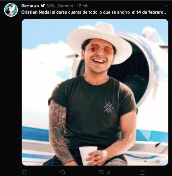 Los mejores memes de Christian Nodal para este 14 de febrero