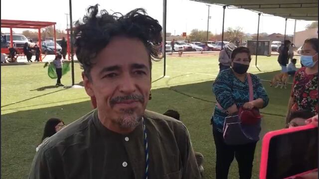 Rubén Albarrán en evento de AMLO en Sonora