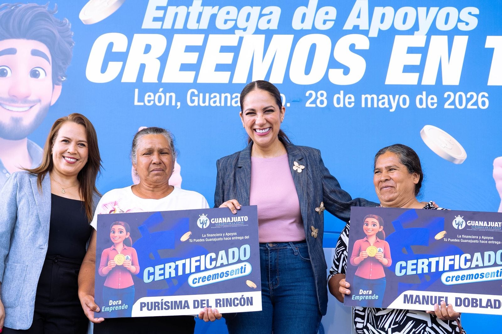 Libia Dennise fortalece emprendimiento y capacitación en Guanajuato.