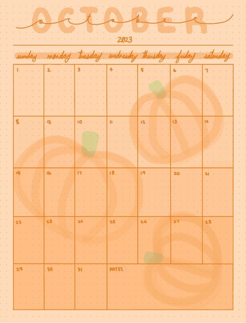 Calendario de octubre 2023