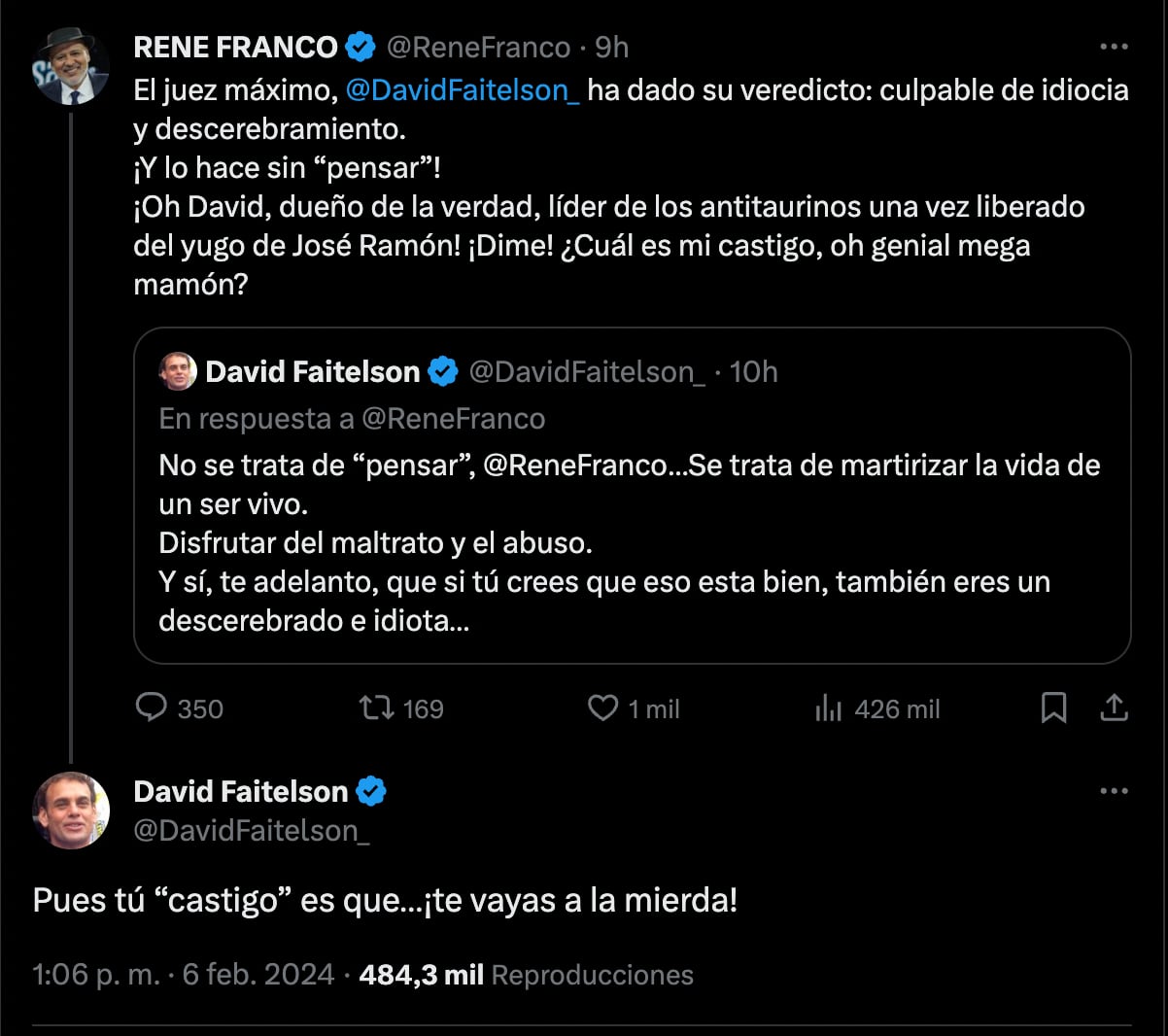 Faitelson vs René Franco