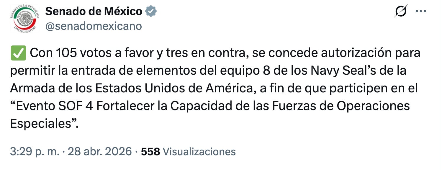 Senado aprueba ingreso de 127 militares de Estados Unidos