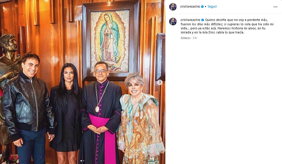 Cristian Castro confirma que volvió con Mariela Sánchez.